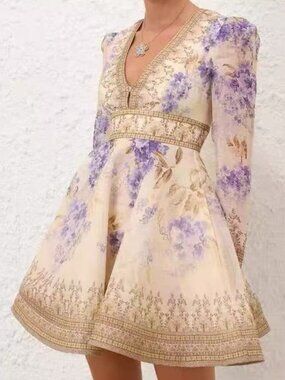 zimmermann pineapple lace dress Zimmermann Pineapple Detail Midi Dress In Neutrals - 41% Off